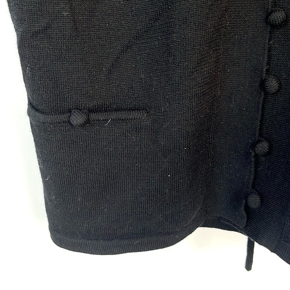 346 Brooks Brothers Black Merino Wool Buttoned Vest - Picture 5 of 7
